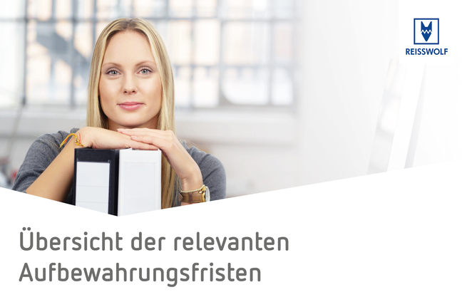 REISSWOLF Aufbewahrungsfristen REISSWOLF Kundin mit Aktenordnern - Aufbewahrungspflicht